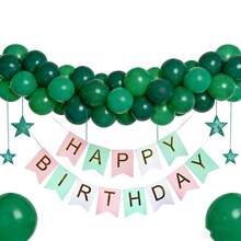 Pancarta de cumpleaños en tonos pastel con letras doradas brillantes, banderín de feliz cumpleaños, decoraciones de fiesta, suministros para fiesta de cumpleaños - Multicolor - Ver 4