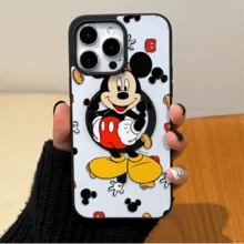 Disney.‌ Mickey Mouse Patterned Phone Case Featuring Iconic Gloves And Shoes Design. Compatible With IPhone 17, 16, 15, 14, 13, 12, And 11 Pro Models. Made Of TPU With Shockproof Protection. A Wonderful Gift For Family, Friends, Birthdays, Spring Festival, Holidays, Boyfriends, Girlfriends, And Valentine's Day. - màu đen - Xem 2