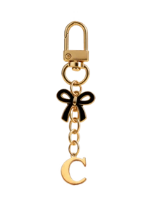 Black Bow Tie Letter Keychain Pendant, Letter Bow Tie Keychain, A-Z Letter Bag Charm, Personalized Letter Keychain, Suitable For Bags, Backpacks, Wallets, Earphone Cases, Car Keys, Graduation Season, Back To School Season, Wedding Season, Holiday Gifts, Birthday Gifts, Valentine's Day Gifts, Mother's Day Gifts And Other Small Gifts - Multicolor - View 24