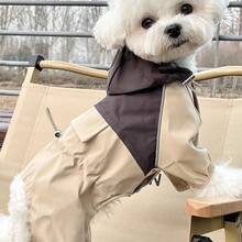 1pc Pet Outdoor Dog Walking Hooded Waterproof Jacket, For Small To Medium Dogs - Multicolor - View 9