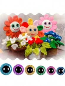 3D Toy Eyes, Featuring Large Round Design, With Safety Holes, Suitable For Doll Safety Accessories, DIY Doll Eyes. Versatile And Fun. An Ideal Choice For Handicrafts And DIY Essentials. | Multifunctional Craft Tools | Easy To Operate, One Set Of Craft Tools, Applicable For Scrapbooking Decoration - Multicolor - View 2