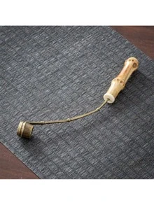 1 Piece. Purple Bamboo Whip, Bronze Alloy, Matcha Powder Spoon, Four Treasures, Ink Spoon, Tea Ceremony Accessories, Teaspoon - Multicolor - View 15