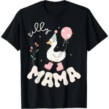 Silly Mama Goose Mama 1st Birthday Family Matching Party T-Shirt - Đen 7 - Xem 1
