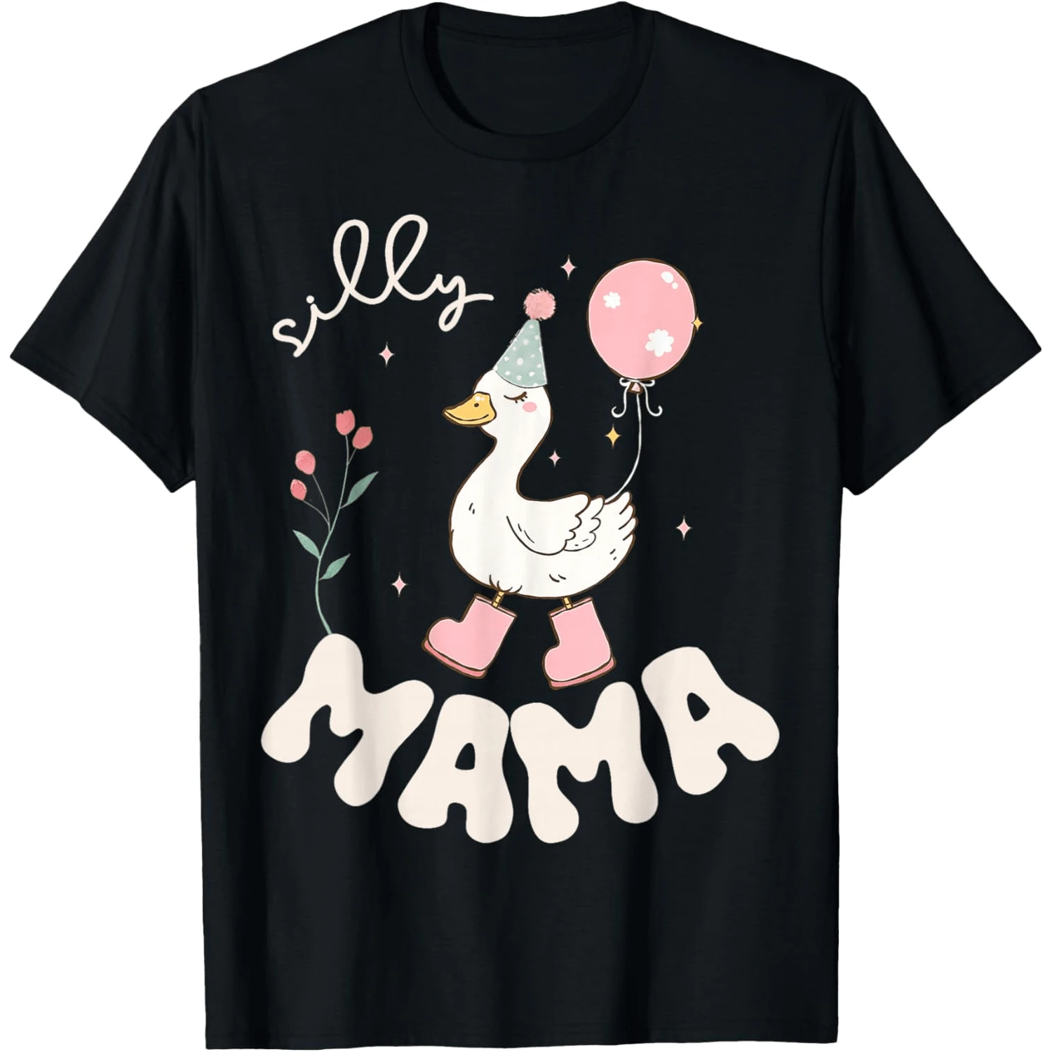 Silly Mama Goose Mama 1st Birthday Family Matching Party T-Shirt - Đen 7 - Xem 1