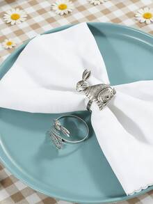 4-12pcs/Set Premium Easter Bunny Napkin Rings For Easter Table Decoration - Multicolor - View 8