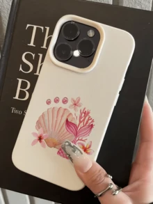 1 chiếc ốp lưng điện thoại TPU chống sốc, màu trắng với họa tiết hoa tối giản, bao phủ toàn bộ màn hình, tương thích với iPhone 17, 16, 15, 14, 13, 12, 11 Pro Max, Air và các dòng khác. - Nhiều màu - Xem 4