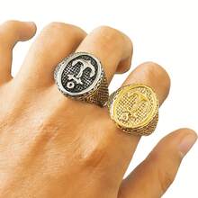 1 chiếc nhẫn thép không gỉ kiểu hải quân cổ điển, có thiết kế chạm khắc hình mỏ neo và la bàn 3D với viền trang trí, bản nhẫn rộng chắc chắn dành cho nam giới, phù hợp cho các lễ hội âm nhạc, tiệc tùng, đeo hàng ngày, kết hợp yếu tố trang trí và độ bền như một phụ kiện. - Nhẫn nam phong cách hàng hải 2 - Xem 3