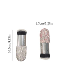 1pc Multi-Functional Makeup Brush, High-Aesthetic Rhinestone Blush & Powder Brush, Soft & Skin-Friendly, Travel-Friendly, Suitable For Powder Makeup, Fashionable Makeup Gift - Multicolor - View 4