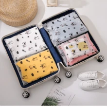 50pcs Transparent Clothing Zipper Packaging Bags, Self Sealing Packaging Bags, Cartoon Cat Pattern Packaging Bags, Holiday Gift Packaging Bags, Clothing Packaging Bags, Waterproof Plastic Bags, Reusable Self Sealing Zipper Packaging Bags, Travel And Daily Storage Bags, As Well As Clothing Classification Packaging Bags - Multicolor - View 4