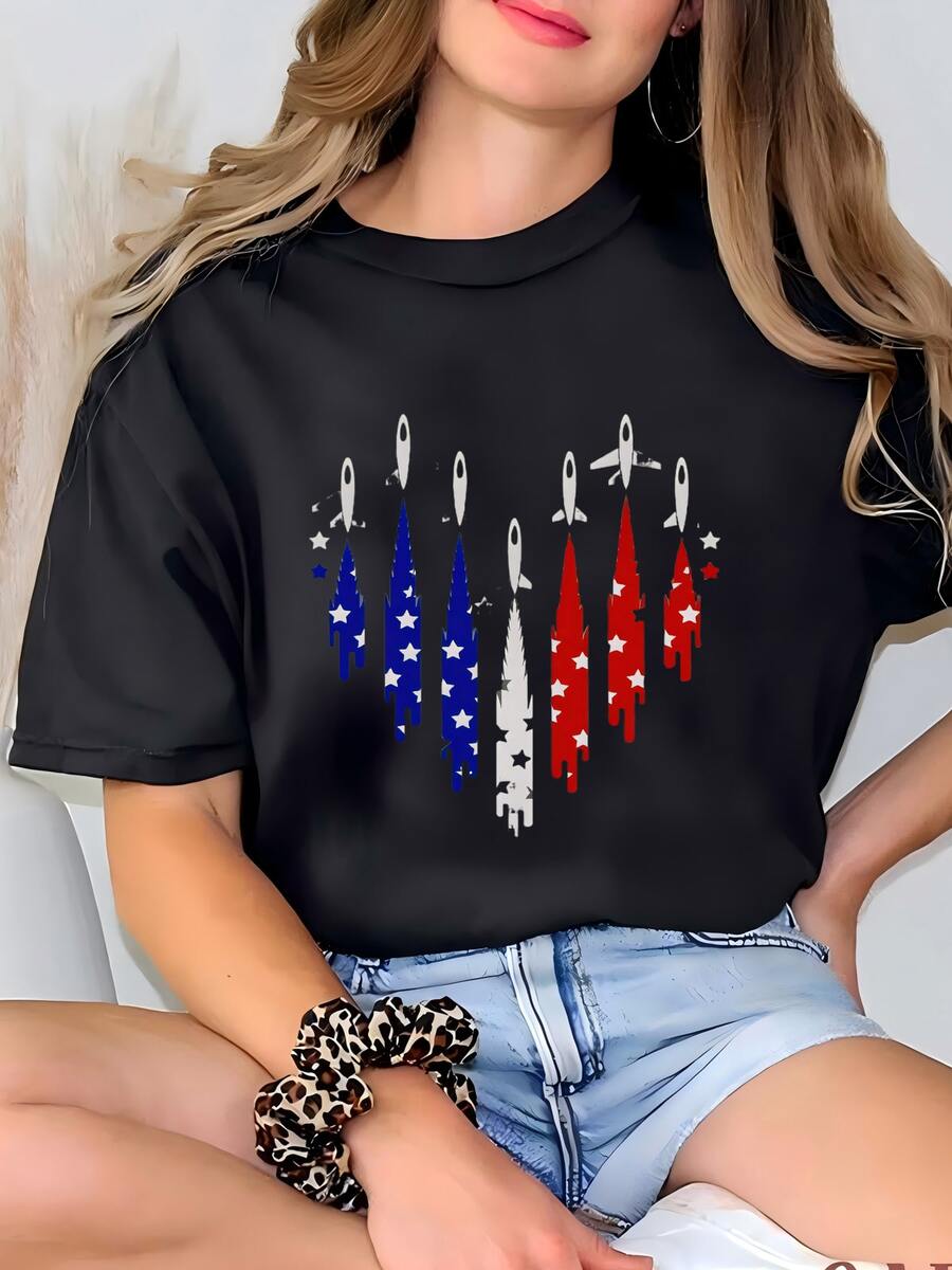 Camiseta De Corazón Militar Estadounidense: Orgullo Patriótico Americano, Regalo De Veteranos Camiseta - Negro - Ver 1