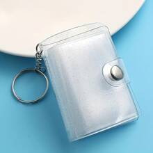 1pc Creative Minimalist Mini Gift DIY Photo Keychain, Cute Celebrity Snapshot Keyring For Couples - Multicolor - View 5