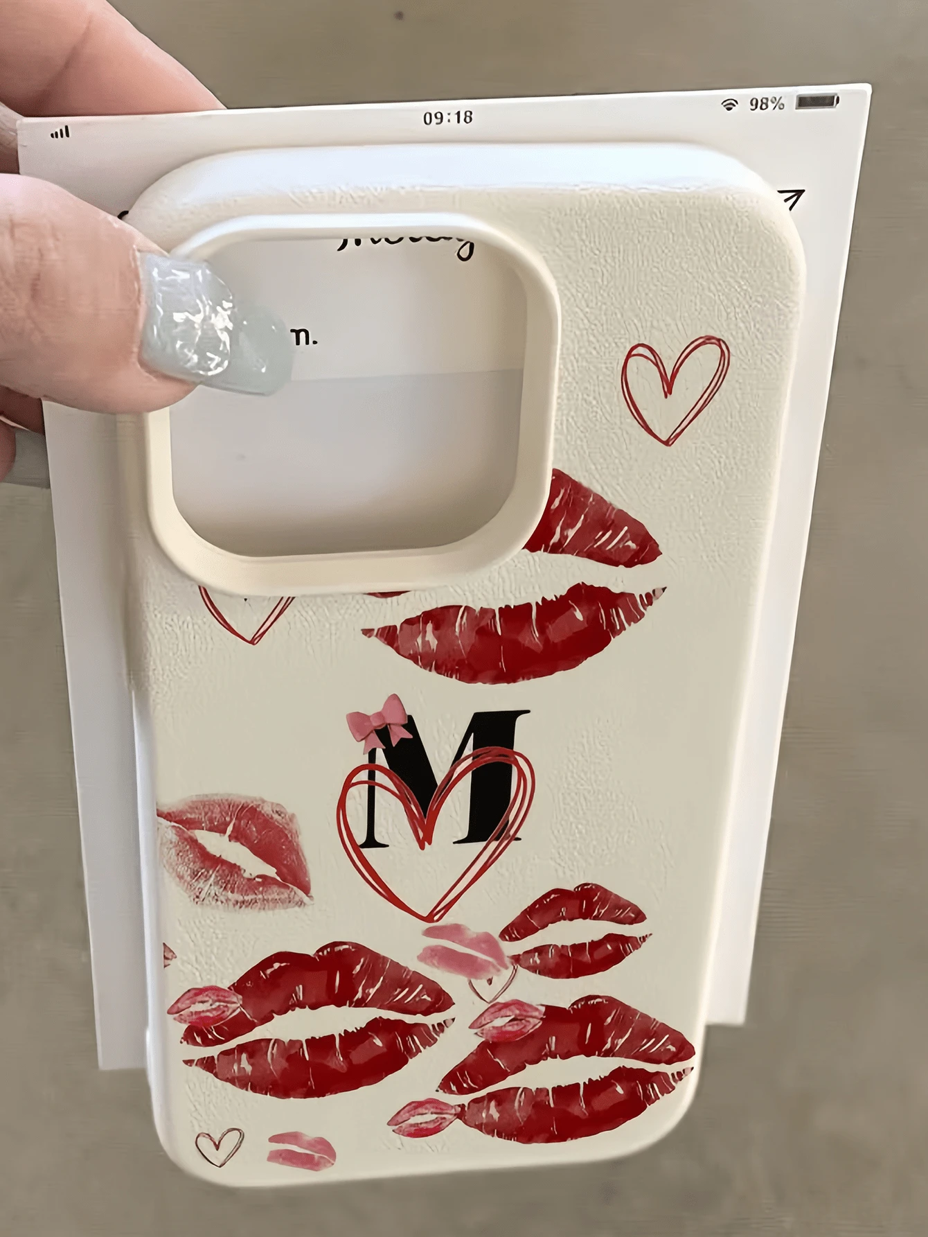 1 chiếc ốp lưng điện thoại TPU chống sốc, in hình chữ M màu trắng ngọt ngào, thiết kế tối giản, cá nhân hóa, bao phủ toàn diện, tương thích với Apple 17, 16, 15, 14, 13, 12, 11, Pro Max và cả dòng . - Nhiều màu - Xem 1