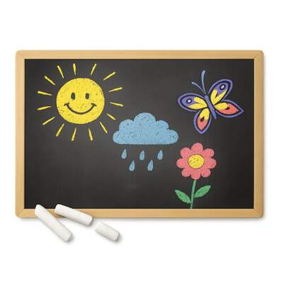 Pizarra de juegos Para Aprendizaje, Dibujo Incluye 12 gises de colores + Borrador