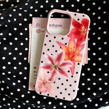 Pink Lilies Magnetic Phone Case Is Suitable For IPhone 16/15/14/13/12 Pro/11/XS Max 68 Plus. It Features A Fashionable And  Pattern Design. The Transparent Case Comes In Multiple Colors And Is A Classic Shockproof Mixed Transparent Phone Case Gift.YOUR-BELOVED-PHONE Christmas Gifts Christmas Gifts - 混合色3 - 查看 4