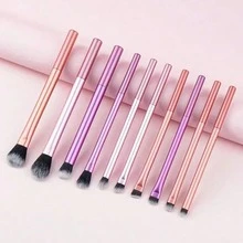 10支装全新多色纤维化妆刷，适用于眼影和美容化妆品，便携式化妆刷套装，化妆刷套装，化妆刷套装，全套化妆刷，化妆刷套装，全套化妆工具，化妆刷套装，化妆刷套装，化妆礼盒套装