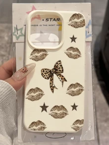 Ốp lưng điện thoại chống sốc TPU in hình môi báo thời trang tối giản, che phủ toàn diện, tương thích với Apple 17, 16, 15, 14, 13, 12, 11 Pro Max, Air và Series. - Nhiều màu - Xem 2