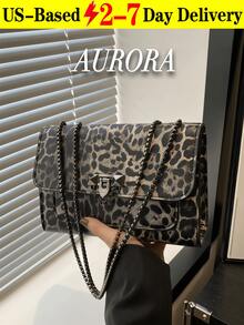 Minimalist Elegant Square Flap Crossbody Bag: Vintage-Inspired Lock Closure Design With Sleek Metal Chain Shoulder Strap, Multi-Functional Women's Daily Casual Purse – Perfect For Leisure Outings, Office Commuting, Workdays, Coffee Dates & Everyday Use, Stylish Compact Bag Blending Timeless Charm With Practicality For Modern Women - 彩色 - 查看 14