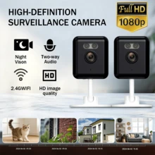 FHD 1080 Indoor WIFI Surveillance Camera / Human Body Detection / Built-In Alarm / Night Vision / Two-Way Communication. Ideal Valentine's Day Gift. - Multicolor - View 6