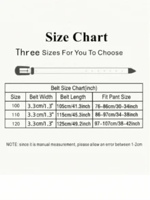 1条男士多色闪光星形元素街头嘻哈朋克时尚Y2K腰带 - 黑色 - 查看 5