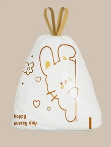 30/60/90 Pieces Per Roll 4-Gallon Drawstring Garbage Bags, Cute Printed Disposable Garbage Bags, Self-Closing Garbage Bags, Household Tie Garbage Bags, Garbage Bags, Garbage Bags, Multi-Functional Garbage Bags, For Home, Office, Cleaning Supplies, Household Tools