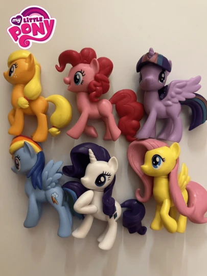 MY LITTLE PONY 3 Pcs/ 6 Pcs Pony Model Collectible Ornaments Desk Decorations Birthday & Christmas Gifts Perfect Gifts For Young Adults On Birthdays, Christmas, And Back-To-School Season Ideal For Birthday Celebrations, Great Friend Gifts, Memorial Presents Gifts, Decorations
