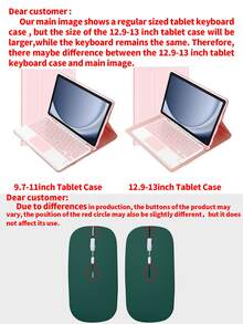 适用于三星 Galaxy Tab / iPad / Redmi iPad SE 的键盘保护套，带可拆卸充电蓝牙键盘 (280mAh) 和触摸板，含笔槽（深绿色） - 墨綠色 - 查看 12