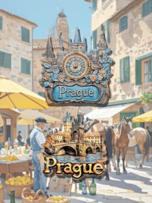 1pc Prague Astronomical Clock & Charles Bridge 3D Painting Fridge Magnet, European Architecture Souvenir Magnet, Home Decor Creative Gift, 3D Embossed Resin Crafted PVC Fridge Magnet, Kitchen Decor, Famous Landmark Magnet, Travel Lover Home Decor Gift - Multicolor - View 2