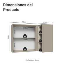 Mueble Superior De Cocina Esquinero Madesa Nice 1 Puerta CC - Beis - Ver 2