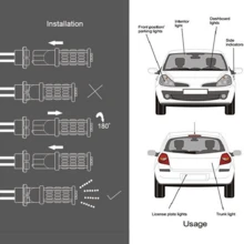 10个超亮房车拖车T10 921 194 42-SMD 12V汽车倒车LED灯泡，光束宽度灯，氙气白光
