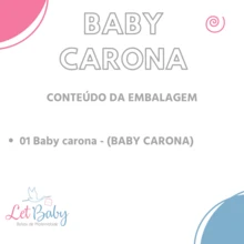 Let Baby Canguru Carona Para Bebê Infantil Baby Passeio Menina ou Menino - Marinho c/ Rosa - Visão 4