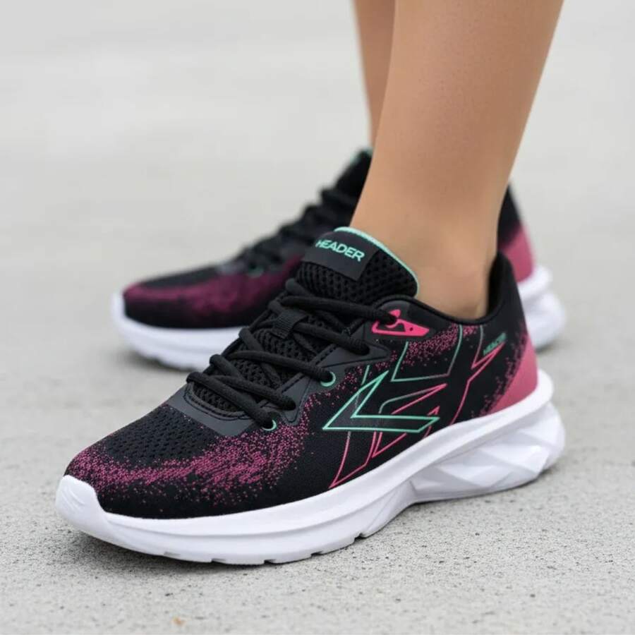 Women's Athletic Shoes For Gym, Fitness, Training, Running, Modern, Lightweight, Soft, Affordable, On , New Release - 玫紅色 - 查看 1