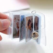 1pc Creative Minimalist Mini Gift DIY Photo Keychain, Cute Celebrity Snapshot Keyring For Couples - Multicolor - View 4