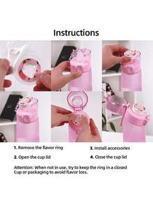 1个多口味水果香味水杯，可爱小熊造型水果香味水杯，创意水果香味饮水杯，保持水味的同时释放水果香气 - 彩色 - 查看 12