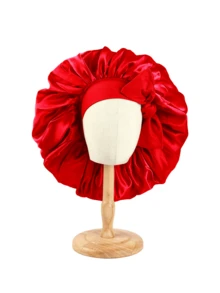 1 Stück Satin Nachthaube für Damen, seidiger Schlafmütze mit verstellbarem Kordelzug, Duschhaube, geflochtenes Stirnband und Kopftuch - Verschiedenfarbig - Übersicht 14