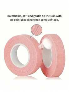 12pcs/Roll, 6pcs/Roll, 1pc/Roll Eyelash Extension Glue Tape, Pink Breathable Cloth Tape, Suitable For Eyelash Extension, Gentle With No Residue, Skin-Friendly And Non-Irritating - Multicolor - View 13