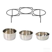 三合一倾斜式猫狗碗，适用于多只宠物，可盛放食物、零食和水，防溢宠物用品 - 700mL - 查看 5