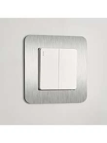 1pc Modern Style Light Switch Sticker - Self-Adhesive Installation, Durable PC Plastic Material. Suitable For Living Room, Bedroom And Office - Easy Installation. - Multicolor - View 4