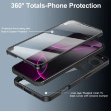 Hadaasi 全包覆式360度双层防震保护手机壳，亚克力+TPU+PC材质，兼容 17 Pro/17 Pro Max/17 Air/17/16 Pro/16 Pro Max/16 Plus/16/16E 和 Galaxy S26 Ultra/S26 Plus/S26/S25 FE/S25 Ultra/S25 Plus/S25/S25 Edge/S24 Ultra/S24 Plus/S24/A56/A36/A26/A07/A17/A55/A35/A25/A15/A24/A34/A14/A16/A06/A05S，国际版，非国内版 - 紅色 - 查看 4