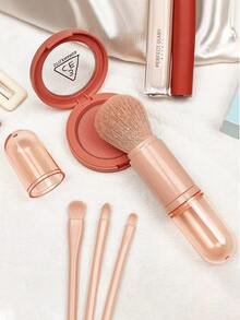 4pcs 4 In 1 Makeup Brush Kit, Facial Highlight Brushes, Mini Eye Eyeshadow Brush, Retractable Handle Makeup Brush, Portable Travel Mini Loose Powder Brush, Women Cosmetics Makeup Brush Tools,Brush Set,Makeup Brush Kit,Make Up Brush Set,Make Up Set Complete,Makeup Brush Set,Complete Makeup Kit,Brush Kit,Brushes Makeup Set,Makeup Gift Set,Set - Multicolor - View 6