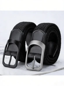 新款男士战术弹力编织腰带，可调节军用帆布织带腰带，夏季、校园休闲、商务、男友丈夫父亲男士礼物、日常穿着、时尚、青少年、户外、度假、运动、旅行、街头、波西米亚风、复古秋季、万圣节秋冬配饰，适合青少年、青年、男士、休闲、户外、运动、度假、毕业礼物、生日、日常穿着