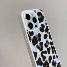 1 Piece, Leopard Print Pattern, Simple And Stylish Phone Case, Magnetic Structure. It Is Suitable For IPhone 11/12/13/14/15/17/Air/Pro/Plus/Pro Max, As Well As Galaxy S22/223/S84/S25/Ultra/FE/EDGE And Other Models. It Supports Wireless Charging. It Is An Excellent Gift For Friends And Can Also Be Used For Special Occasions Such As Christmas, New Year, Valentine's Day, Etc. - White - View 5