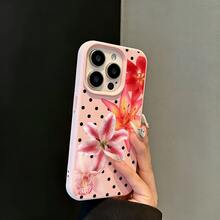 Pink Lilies Magnetic Phone Case Is Suitable For IPhone 16/15/14/13/12 Pro/11/XS Max 68 Plus. It Features A Fashionable And  Pattern Design. The Transparent Case Comes In Multiple Colors And Is A Classic Shockproof Mixed Transparent Phone Case Gift.YOUR-BELOVED-PHONE Christmas Gifts Christmas Gifts - 混合色3 - 查看 25