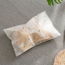 50个透明服装拉链包装袋，自封包装袋，卡通图案包装袋，节日礼品包装袋，服装包装袋，防水塑料袋，可重复使用自封拉链包装袋，旅行和日常收纳袋，以及服装分类包装袋 - 彩色 - 查看 6