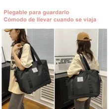 Bolsa de Viaje Expandible con Ruedas Desmontables / Gran Capacidad Multifuncional con Separación Seco-Húmedo / Impermeable para Gimnasio Yoga Viajes Fin de Semana - Negro - Ver 8