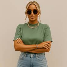 Women T-Shirts - 薄荷綠 - 查看 2