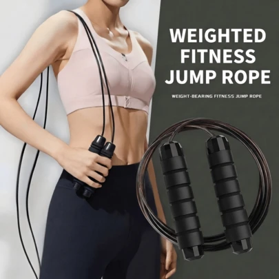 1 Pcs Black Professional Steel Speed Skipping Rope - Ball Bearing Anti-Whip Cable With Adjustable Foam Handles For Cardio, Home Workouts, Weight Loss & Fitness Training | Jump Rope Exercise Equipment For Adults, Men & Women