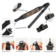 NetHong Outdoor Two-Point Hunting Tactical Shoulder Strap, Multi-Functional Adjustable Shoulder Strap, Anti-Slip Outdoor Shoulder Strap - 彩色 - 查看 5