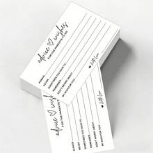 24/48张空白祝福卡，适用于婚礼、迎婴派对和生日，包含孕期祝福语（含“永远”/“从不”字样）、给新手父母的育儿建议、婚礼回礼和纪念卡，背面空白可书写。 - 彩色 - 查看 4