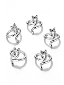 3pcs Set: Crochet Rings, Adjustable Cat-Shaped Yarn Guide, Finger Protector, Suitable For Crocheting, Sewing, Embroidery, Hand Protection, Hot Selling Product, High Demand, Limited Stock, Popular Item, Crochet Supplies, Sewing Accessories, Knitting, Crochet Tools, Women Accessories - Multicolor - View 11