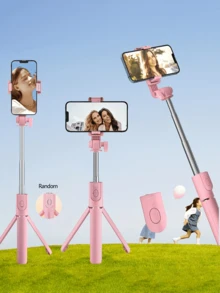 Statyw do selfie Bluetooth ze światłem wypełniającym i pilotem, kompatybilny z większością smartfonów, oświetlenie LED, przenośne, ściemnialne oświetlenie LED do aparatów i kamer, vlogów, do selfie, nagrywania wideo, spotkań Zoom, wywiadów, transmisji na żywo, vlogów, spotkań rodzinnych, sesji zdjęciowych na imprezach świątecznych, również do selfie z ręki i aktywności na świeżym powietrzu - Wielokolorowe - Zobacz 17